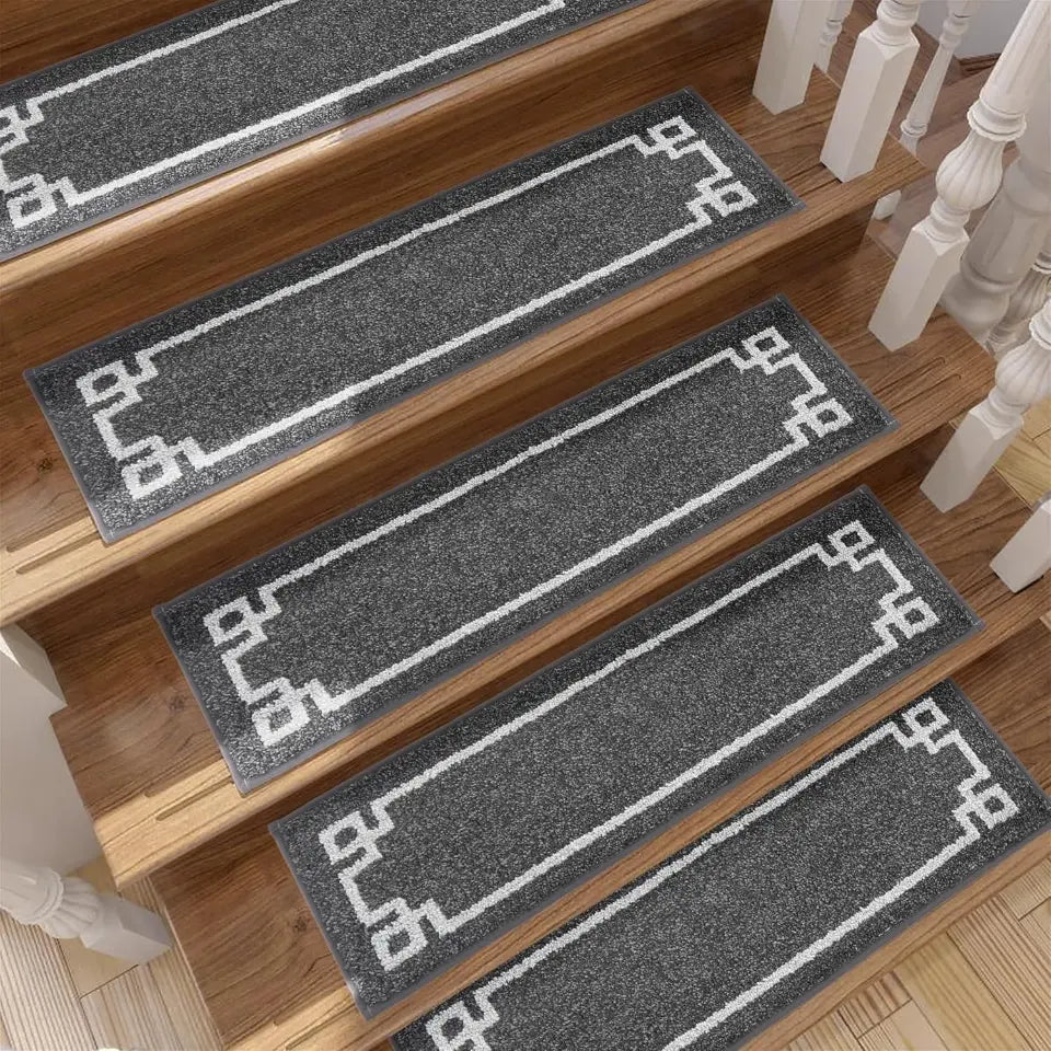 Classic Framed Modern Stair Rugs Set