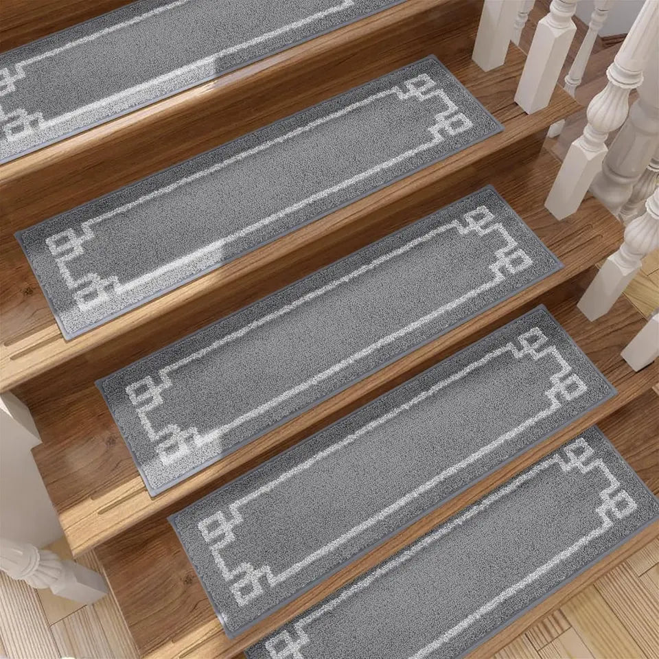 Classic Framed Modern Stair Rugs Set