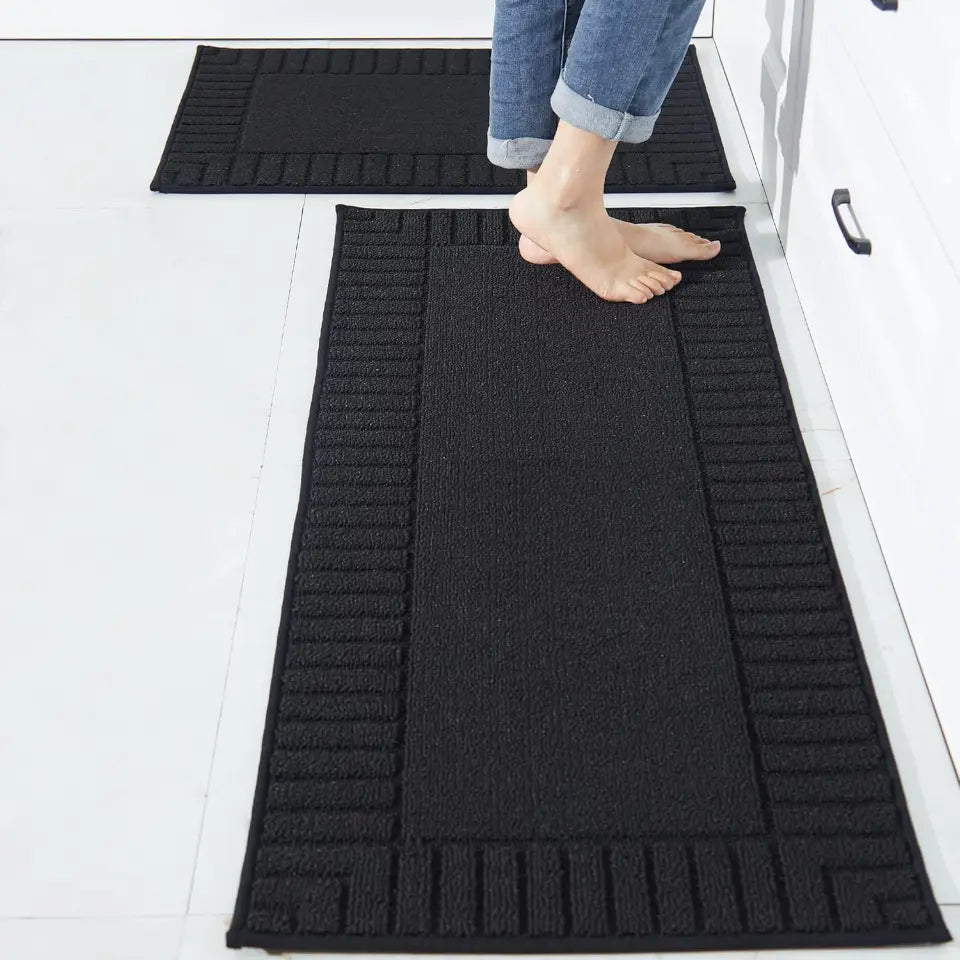 Striped Bordered Kitchen Anti Skid Mats