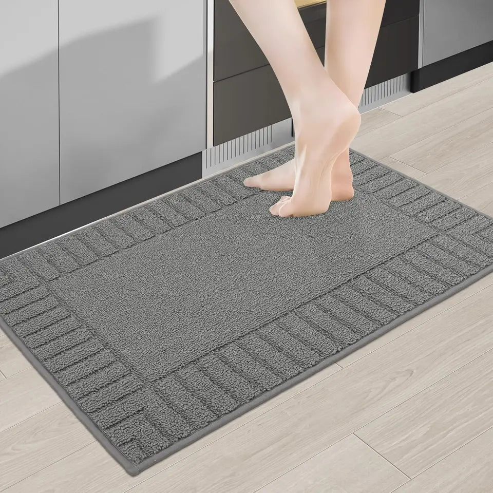 Striped Bordered Kitchen Anti Skid Mats