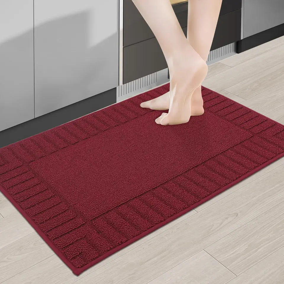 Striped Bordered Kitchen Anti Skid Mats
