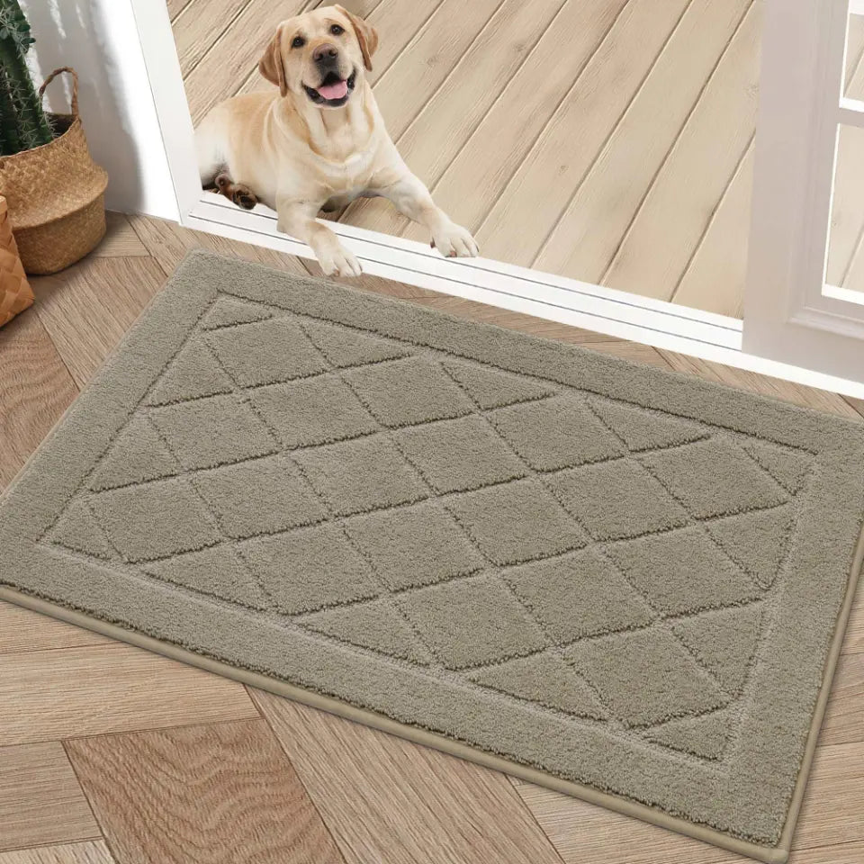 Embossed Diamond Lattice with Border Door Mats