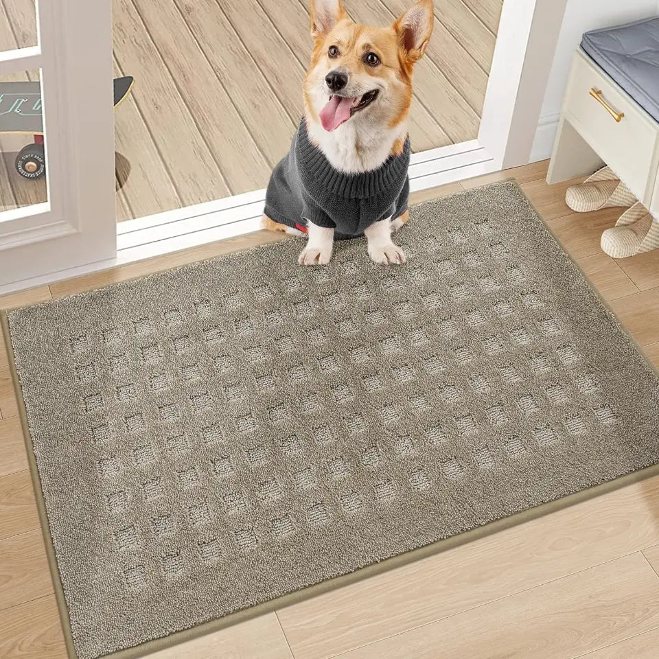 Embossed Waffle Pattern Front Door Mats