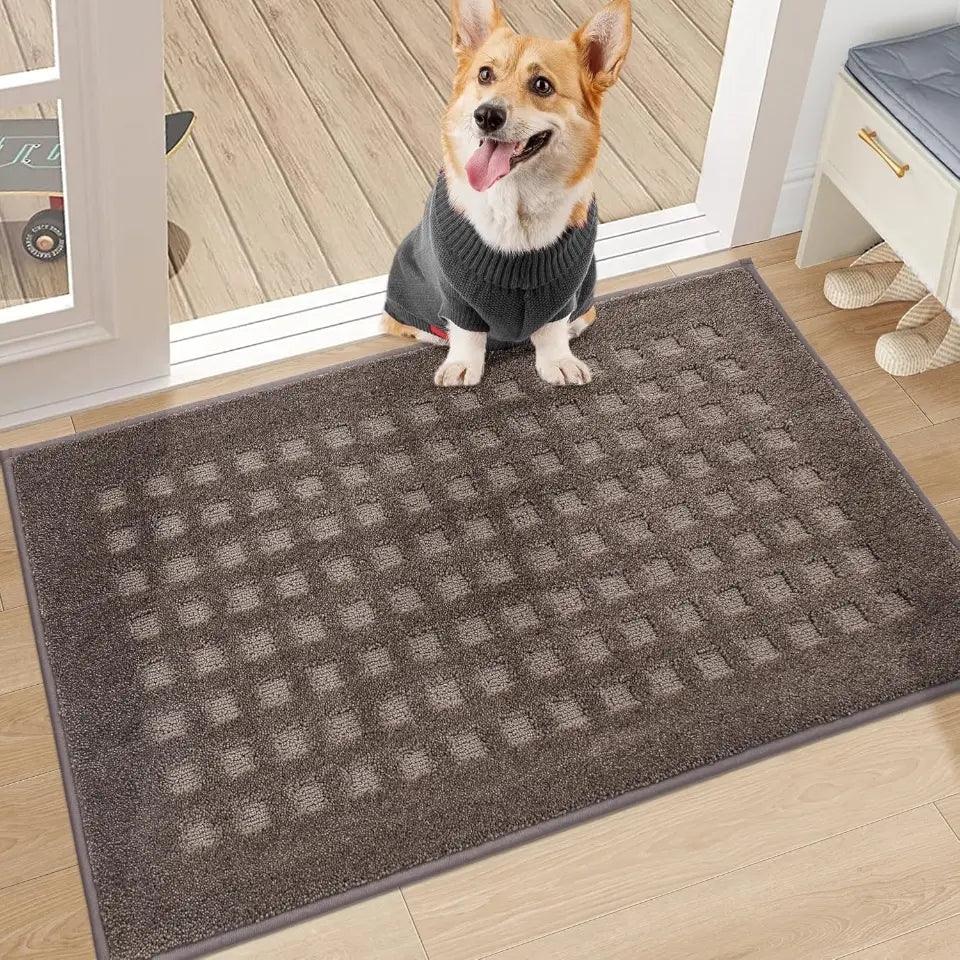 Embossed Waffle Pattern Front Door Mats