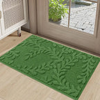 Prominent Embossed Leaf Design Stylish Door Mats