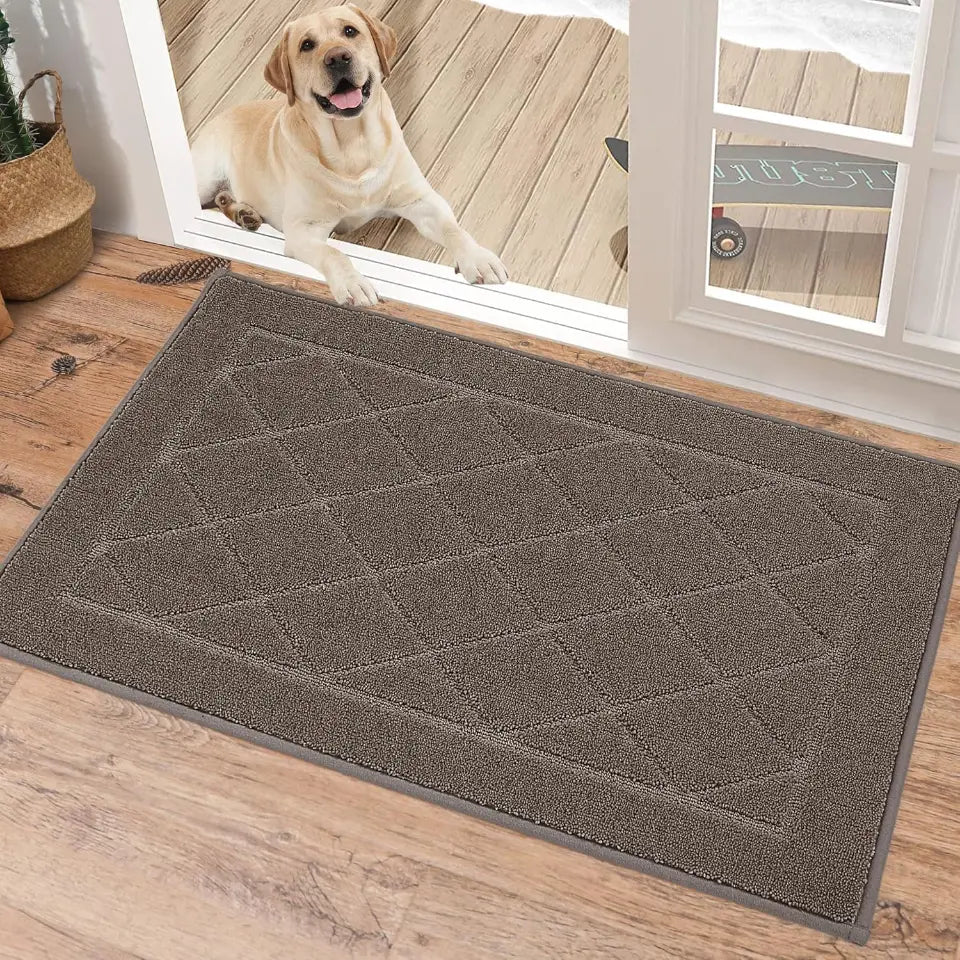 Embossed Diamond Lattice with Border Door Mats