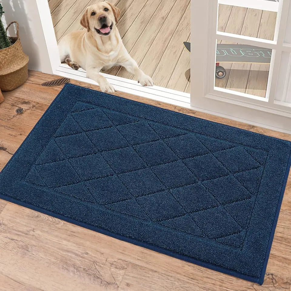 Embossed Diamond Lattice with Border Door Mats