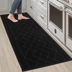 Embossed Diamond Lattice with Two Side Border Kitchen Rugs