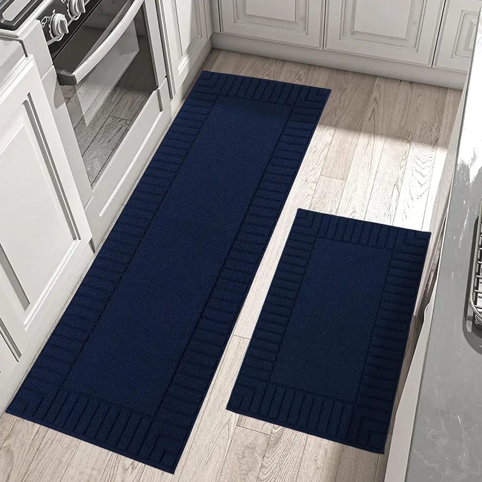 Striped Bordered Kitchen Anti Skid Mats
