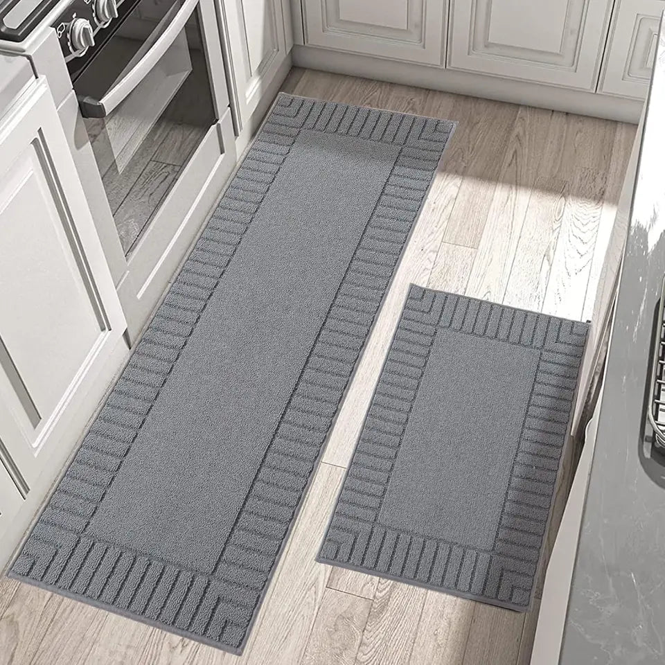 Striped Bordered Kitchen Anti Skid Mats