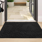 Prominent Embossed Leaf Design Stylish Door Mats