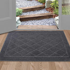 Embossed Diamond Lattice with Border Door Mats