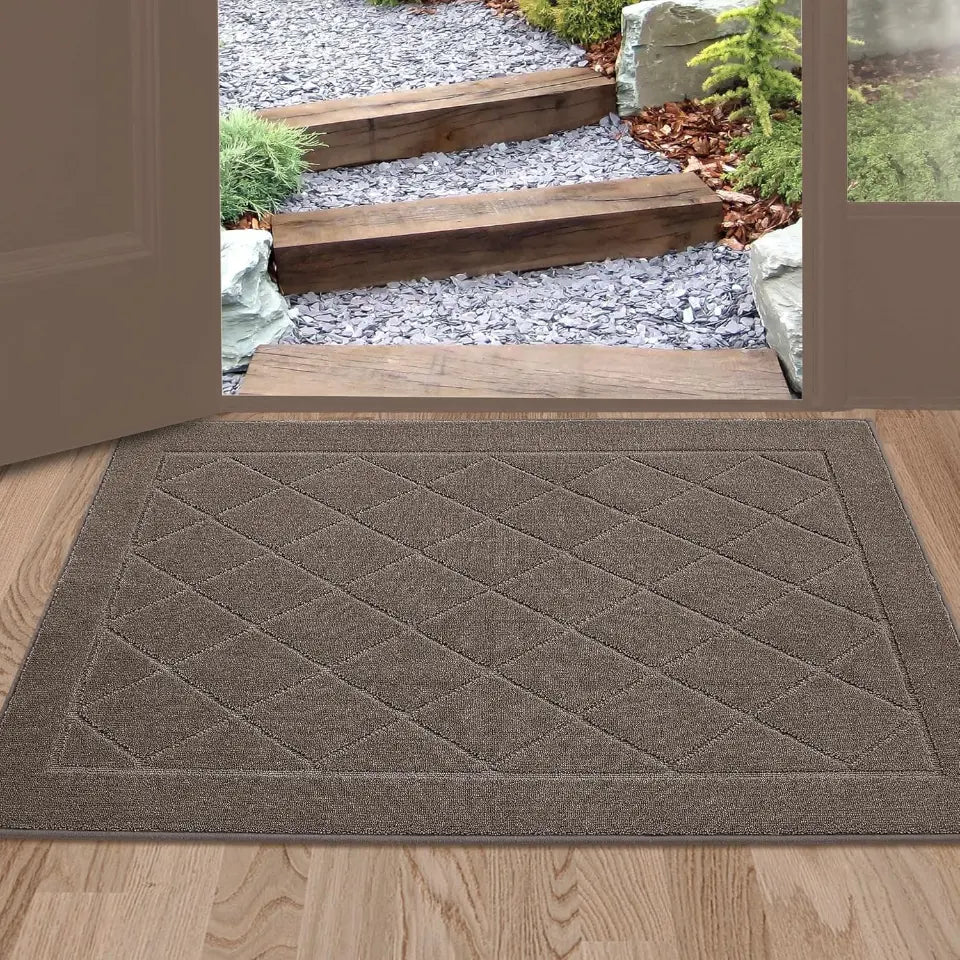 Embossed Diamond Lattice with Border Door Mats