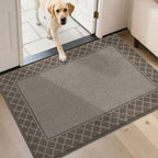 Diamond Lattice Bordered Non Slip Indoor Front Door Mat