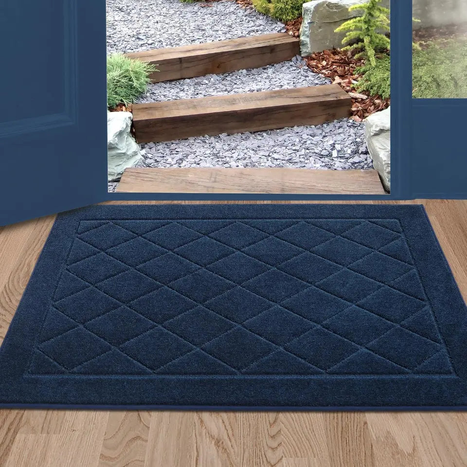 Embossed Diamond Lattice with Border Door Mats