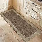 Solid Colored Bordered Long Kitchen Rug Sets
