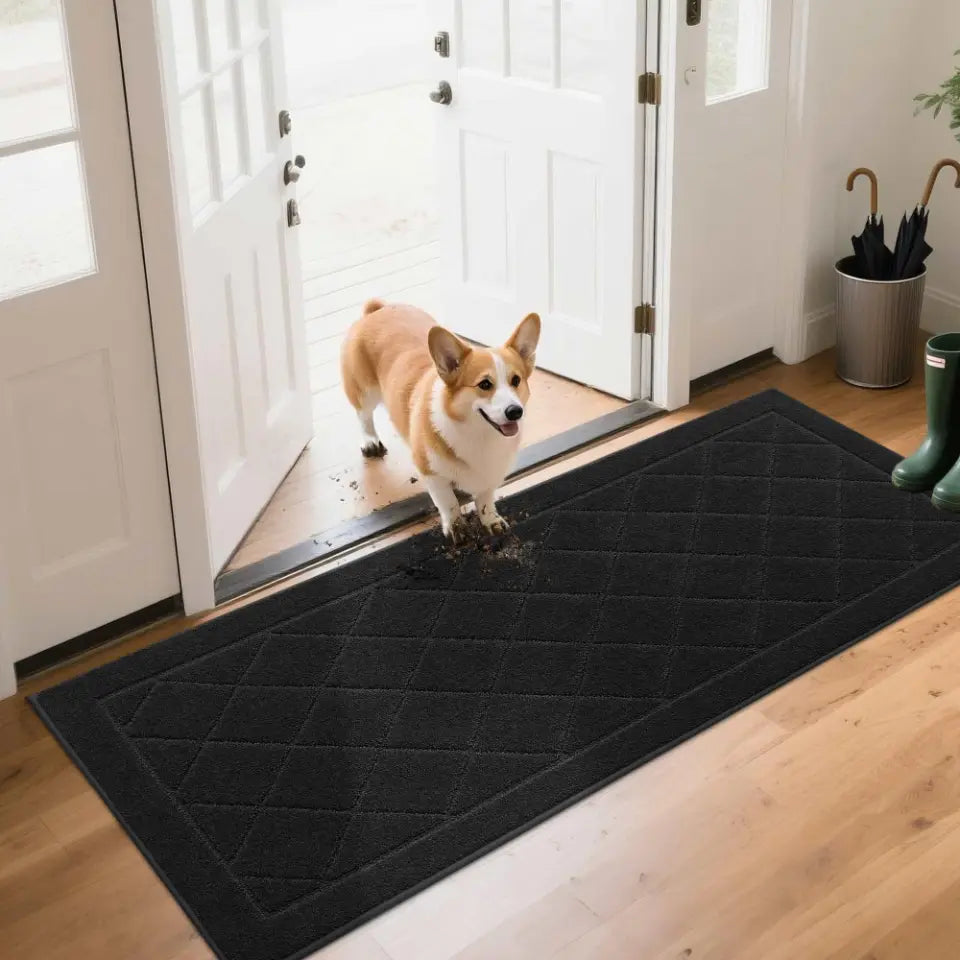 Embossed Diamond Lattice with Border Door Mats