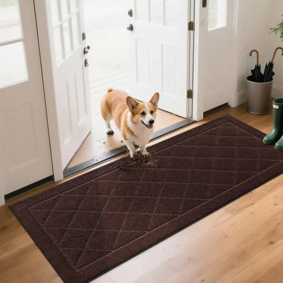 Embossed Diamond Lattice with Border Door Mats