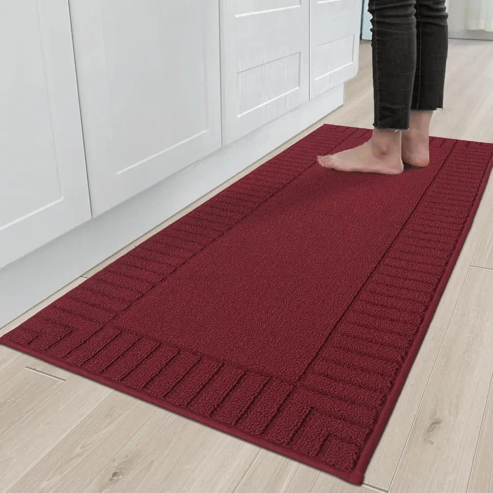 Striped Bordered Kitchen Anti Skid Mats