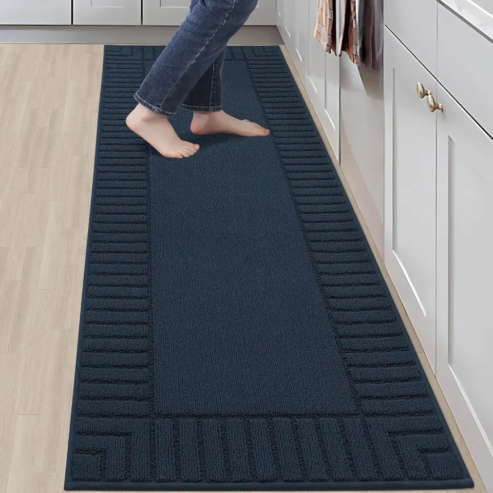 Striped Bordered Kitchen Anti Skid Mats
