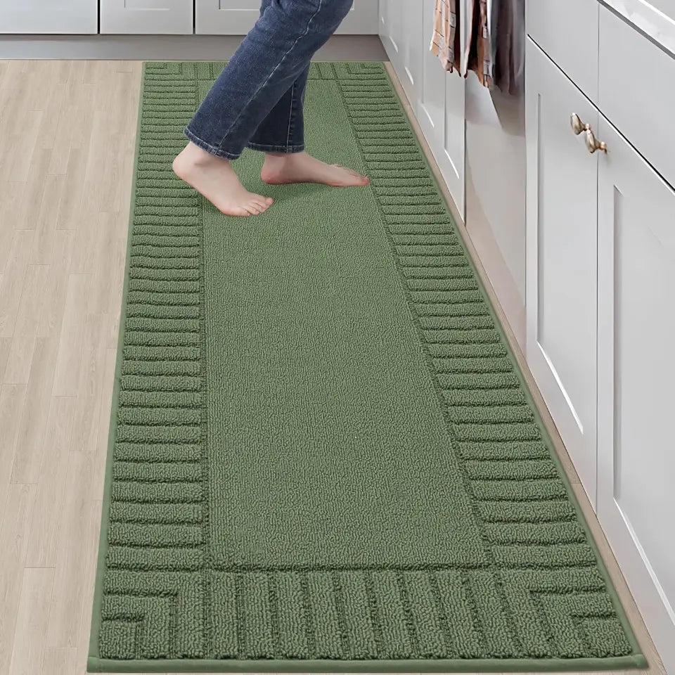 Striped Bordered Kitchen Anti Skid Mats