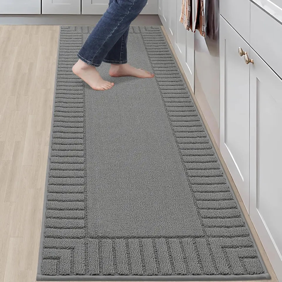Striped Bordered Kitchen Anti Skid Mats