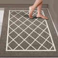 Diamond Lattice Center Kitchen Throw Rugs Set