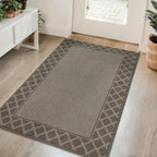 Diamond Lattice Bordered Non Slip Indoor Front Door Mat