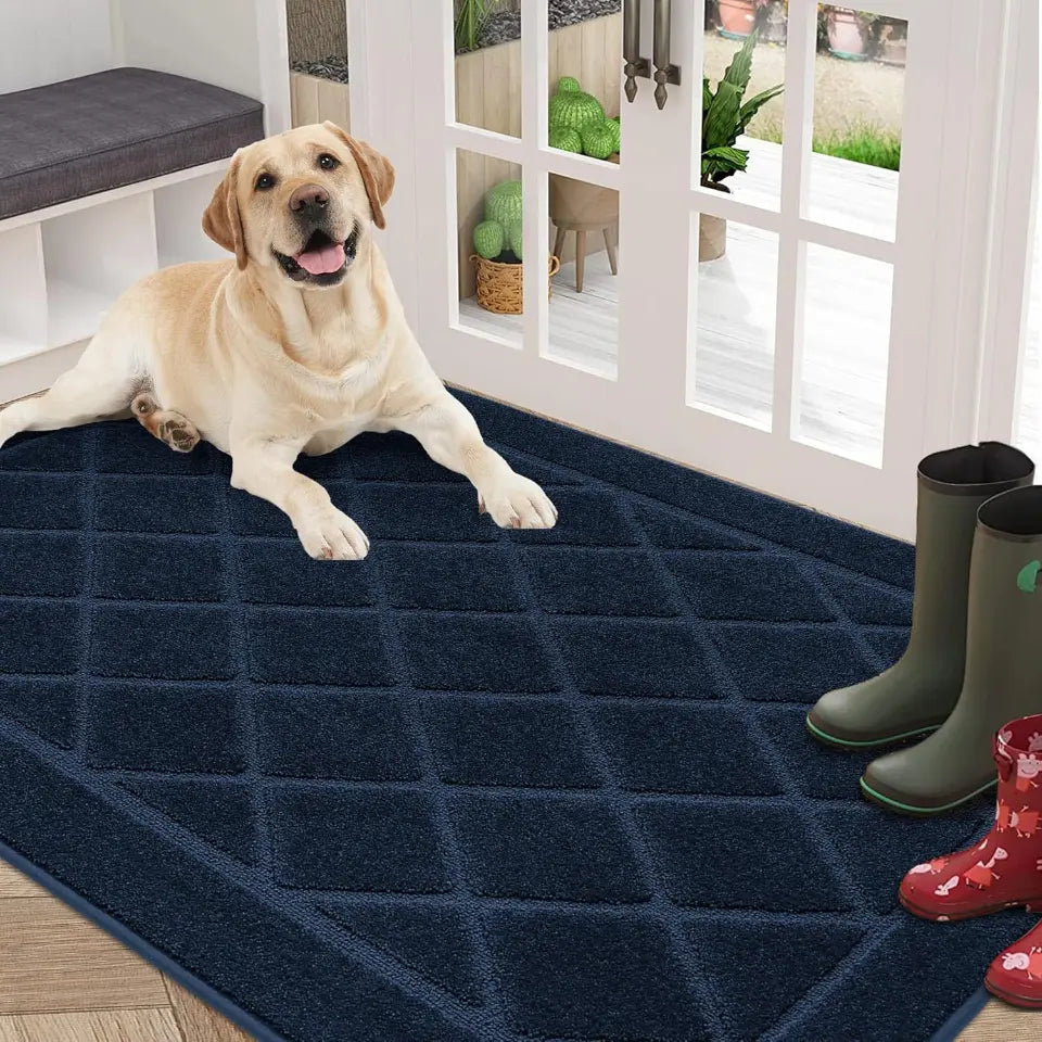 Embossed Diamond Lattice with Border Door Mats