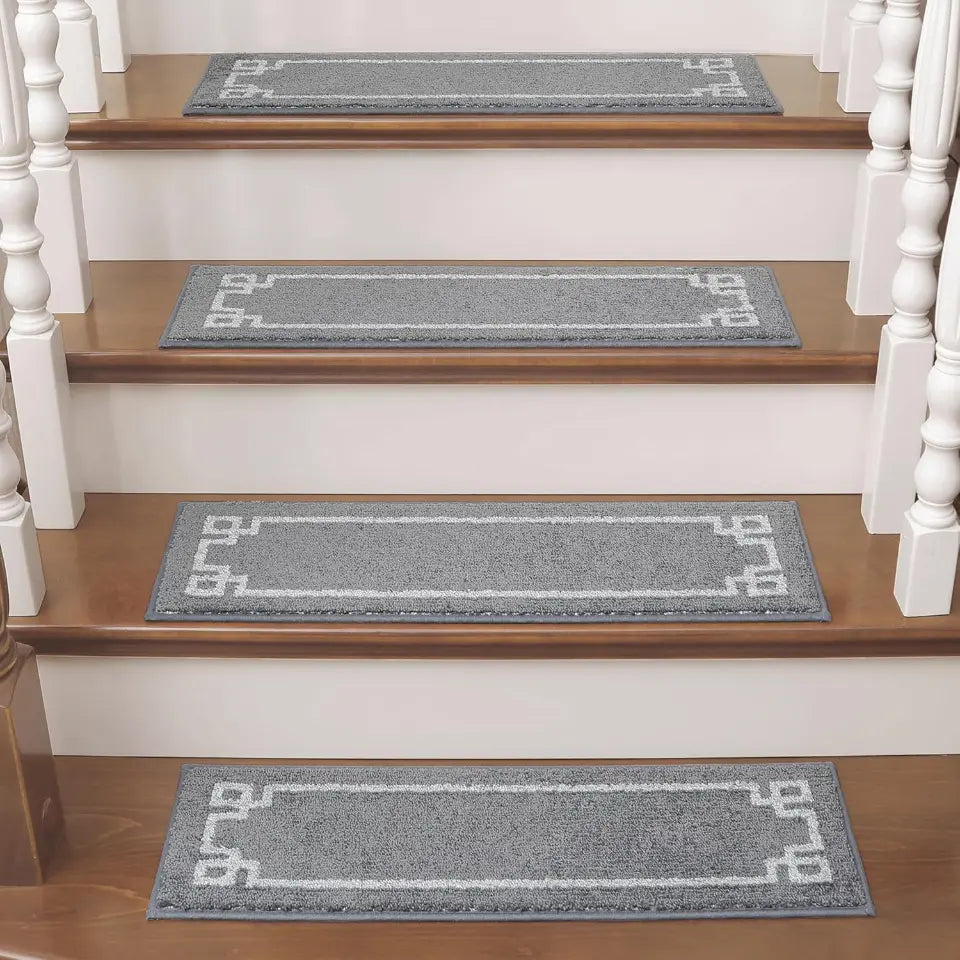 Classic Framed Modern Stair Rugs Set