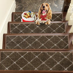 Checkerboard Modern Carpet on Stairs Set