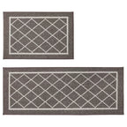 Diamond Lattice Center Kitchen Throw Rugs Set