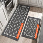 Diamond Lattice Center Kitchen Throw Rugs Set