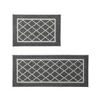 Diamond Lattice Center Kitchen Throw Rugs Set